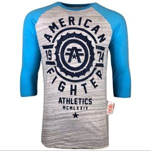 AMERICAN FIGHTER Mens T-Shirt GOODWELL Athletic Premium Biker Gym MMA UFC $50